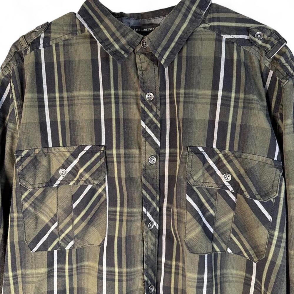 Rock & Republic Mens Plaid Button Up Shirt - XXL